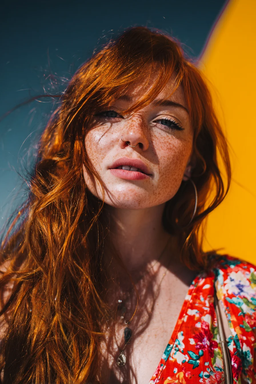 Sun-Drenched Copper and Freckles