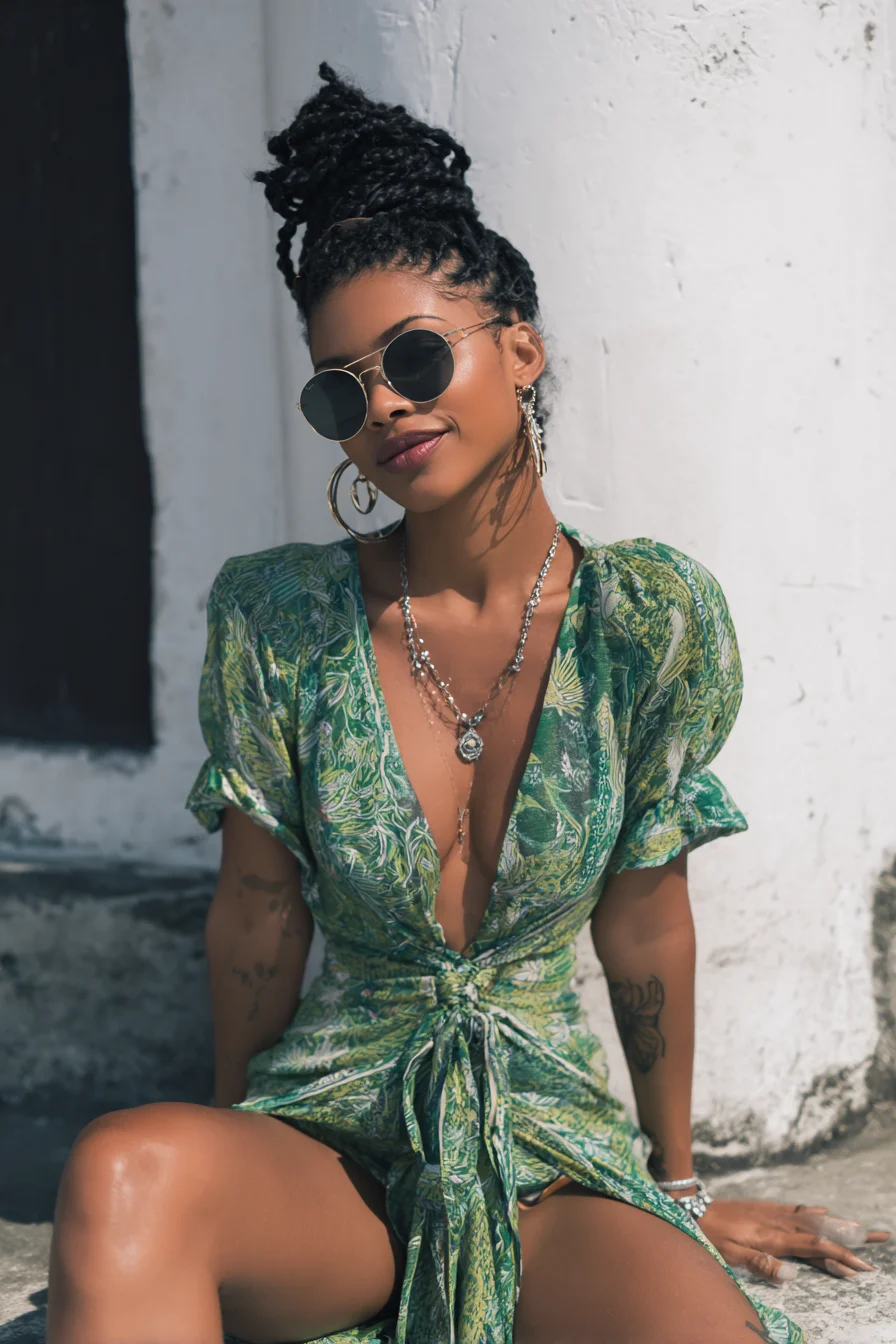 Sun-Drenched Green and Gold