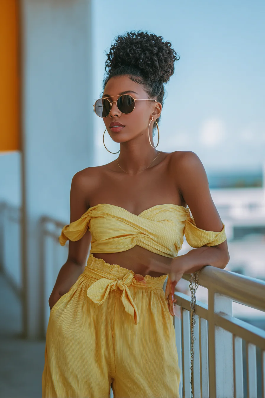 Sun-Drenched Yellow on the Balcony