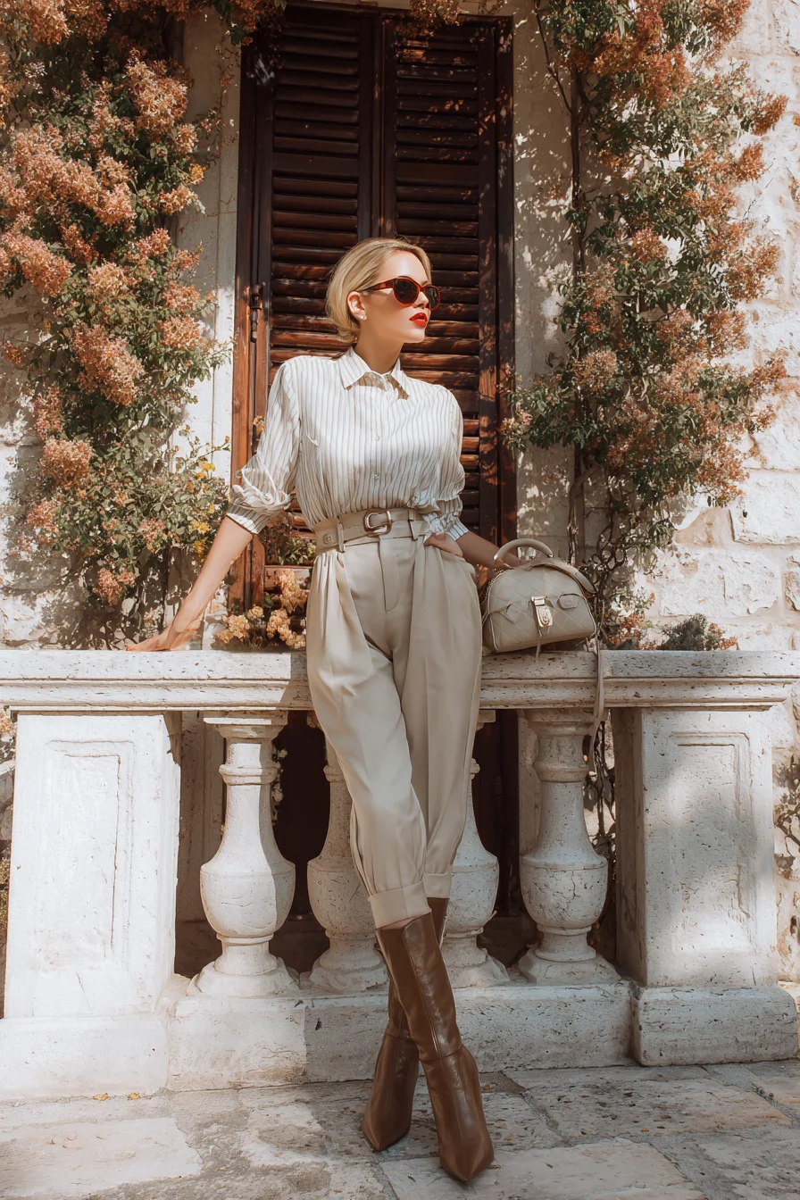 Tailored Neutrals on a Sun-Drenched Terrace