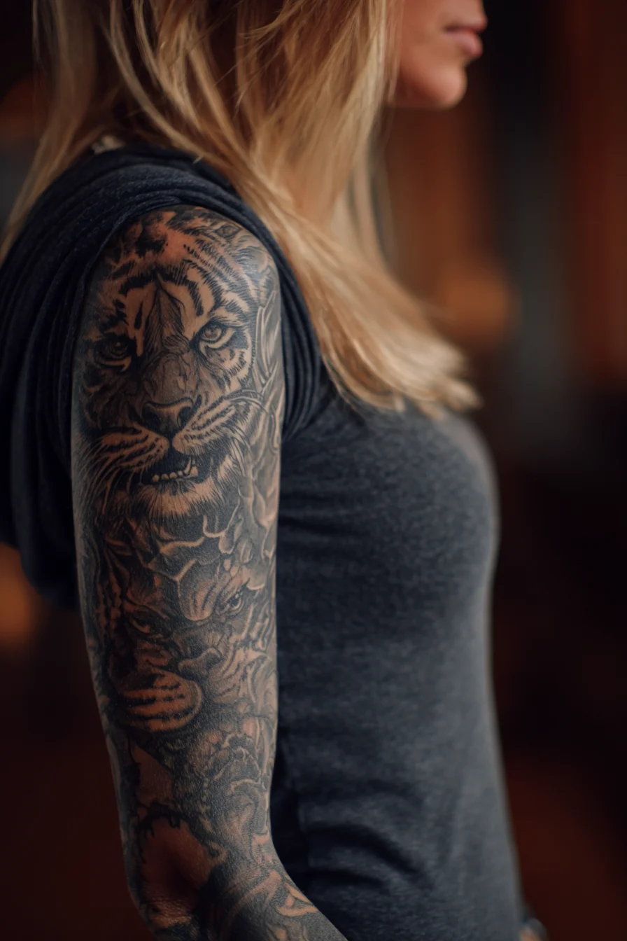 Tiger Sleeve That Commands Attention