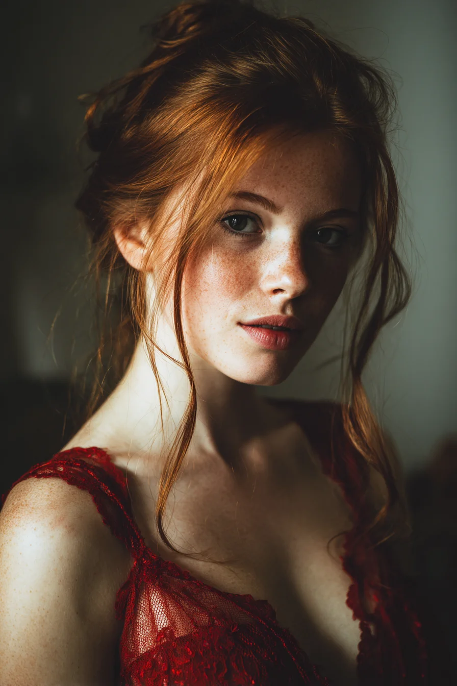 Warm Light on Copper and Freckles